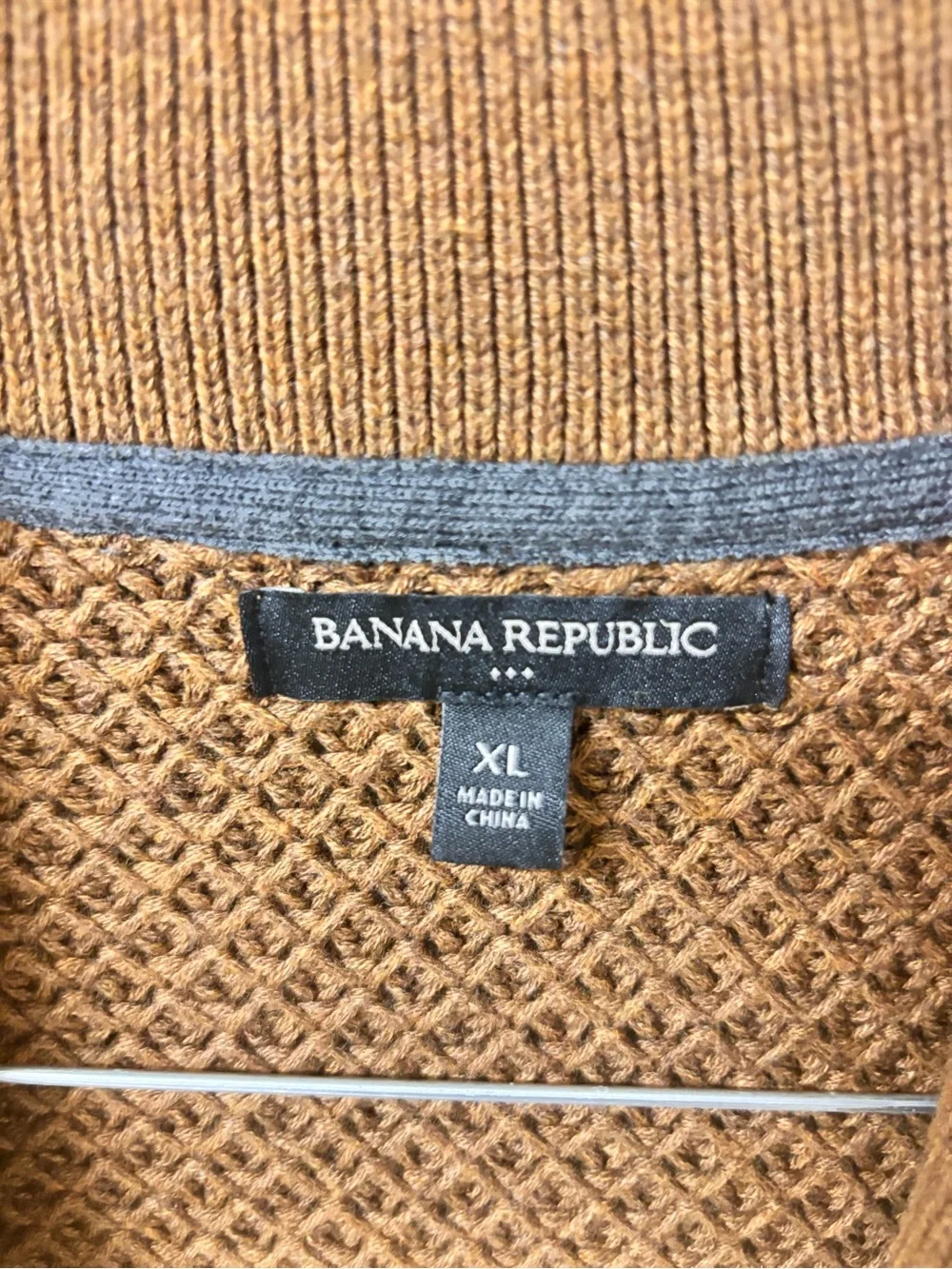 Banana Republic Men's Shawl Collar Cardigan - caramel-colored